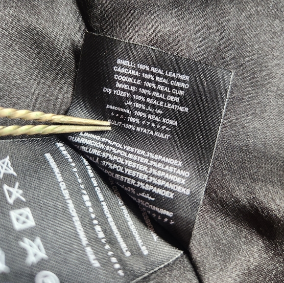 Bebe Leather & Lace Top M - Picture 4 of 6